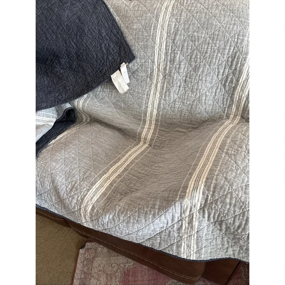 Pottery barn Kids Cotton Quilt  Navy Blue Reversible twin